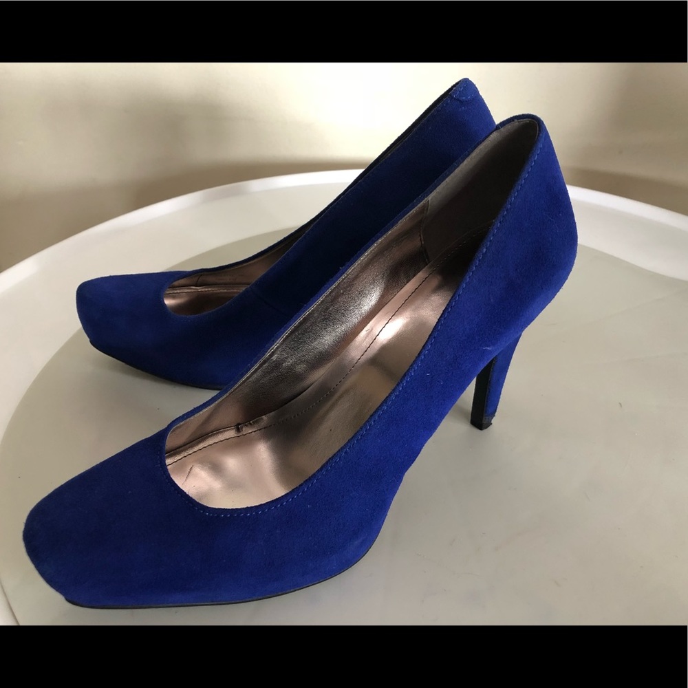 Calvin Klein Suede Platform Pumps